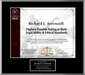 AV Preeminent Award Richard J Arsenault