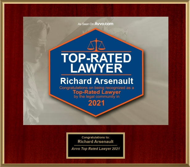 AVVO Top Rated Lawyer Award Richard J Arsenault