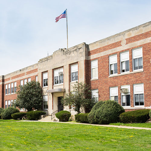 typical american school building