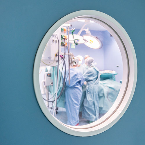 operating theatre through a porthole